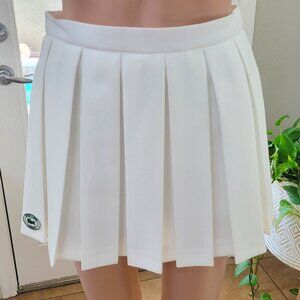 Lacoste X Sporty & Rich Pleated Tennis Skirt white size 36 small